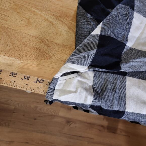 NWT Old Navy Black & White Buffalo Check Flannel Pajama Set Large - Picture 9 of 15